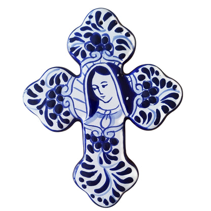 Mexican Talavera Cross Wall Decor Hand Painted