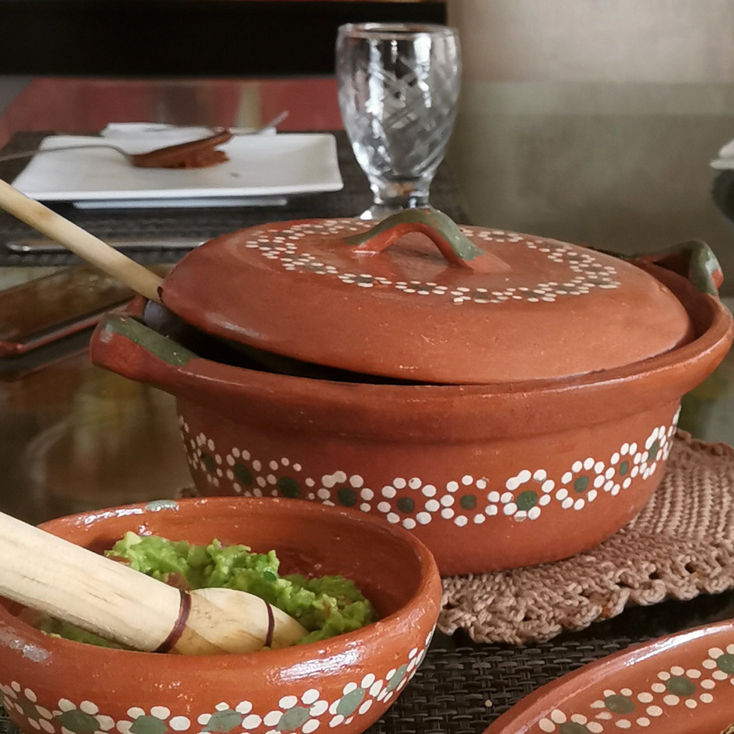Bundle Special Edition: Traditional Clay Cazuela & Gourmet Mole Variety Pack of 2