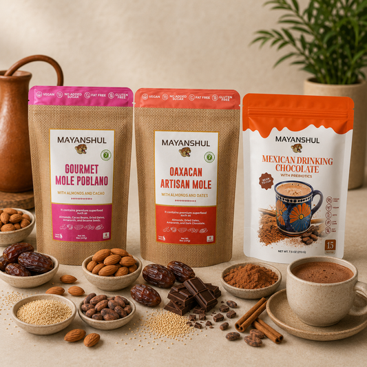 Mexican Gourmet Collection – Poblano & Oaxacan Mole Sauce + Artisan Drinking Chocolate